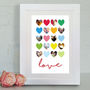 Personalised Love Hearts Framed Photo Print, thumbnail 2 of 2