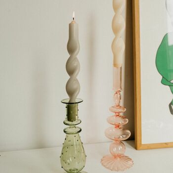 Twisted Hand Dipped Pillar Candle, 3 of 7