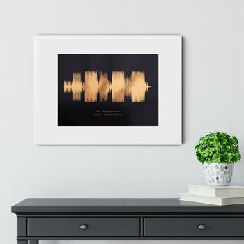 Personalised Metallic Sound Wave Song Print, 3 of 10