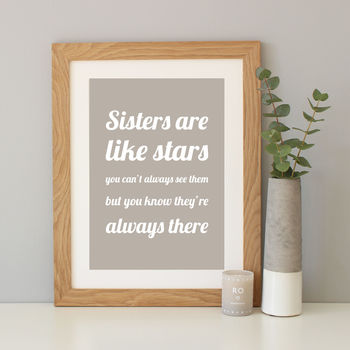 'Sisters Are Like Stars' Gift Print, 6 of 12