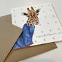 Giraffe In A Scarf Card, thumbnail 1 of 6