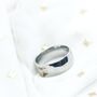8mm Mens Matt Silver Plated Steel Wide Band Ring, thumbnail 11 of 12