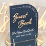 Modern Arch Sign Our Guest Book Wedding Acrylic Sign, thumbnail 2 of 6
