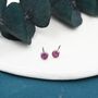 Sterling Silver Genuine Garnet Crystal Stud Earrings, thumbnail 1 of 9