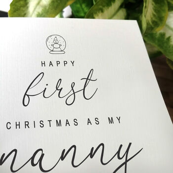 Personalised Handmade First Christmas Card For Grandma, 2 of 4