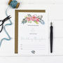 Floral Write Your Own Wedding Invitation Set, thumbnail 5 of 6