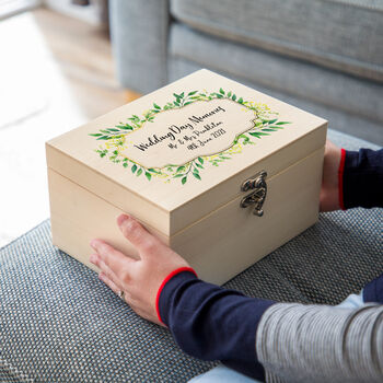 Personalised Wedding Keepsake Box Spring Flowers, 2 of 3
