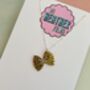 Farfalle Pasta Glitter Charm Necklace / Pasta Lover Gift / Novelty Food Jewellery / Fun Accessories, thumbnail 2 of 7