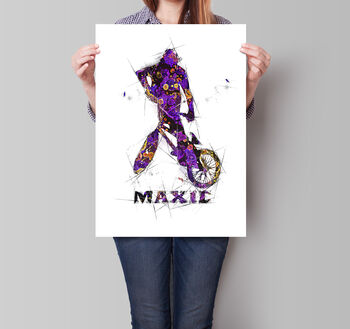 Bmx Sketch Style Personalised Print, 2 of 5