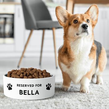 Personalised Reserved For Dog Bowl, 2 of 3