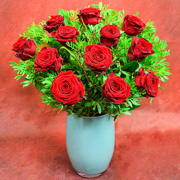 Luxury Red Roses Dozen Roses Premium Bouquet, 2 of 7