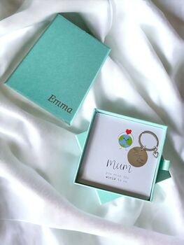 Personalised Best Mum Ever Key Ring With Gift Box, 5 of 5