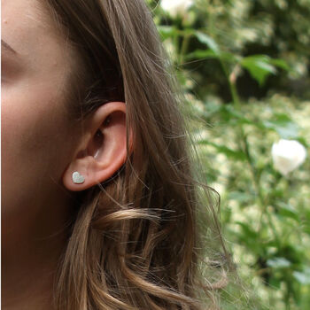 Small Heart Earring Gold/Silver, 5 of 6