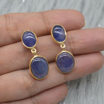 Blue Sapphire 925 Silver September Birthstone Earrings, 6 of 12