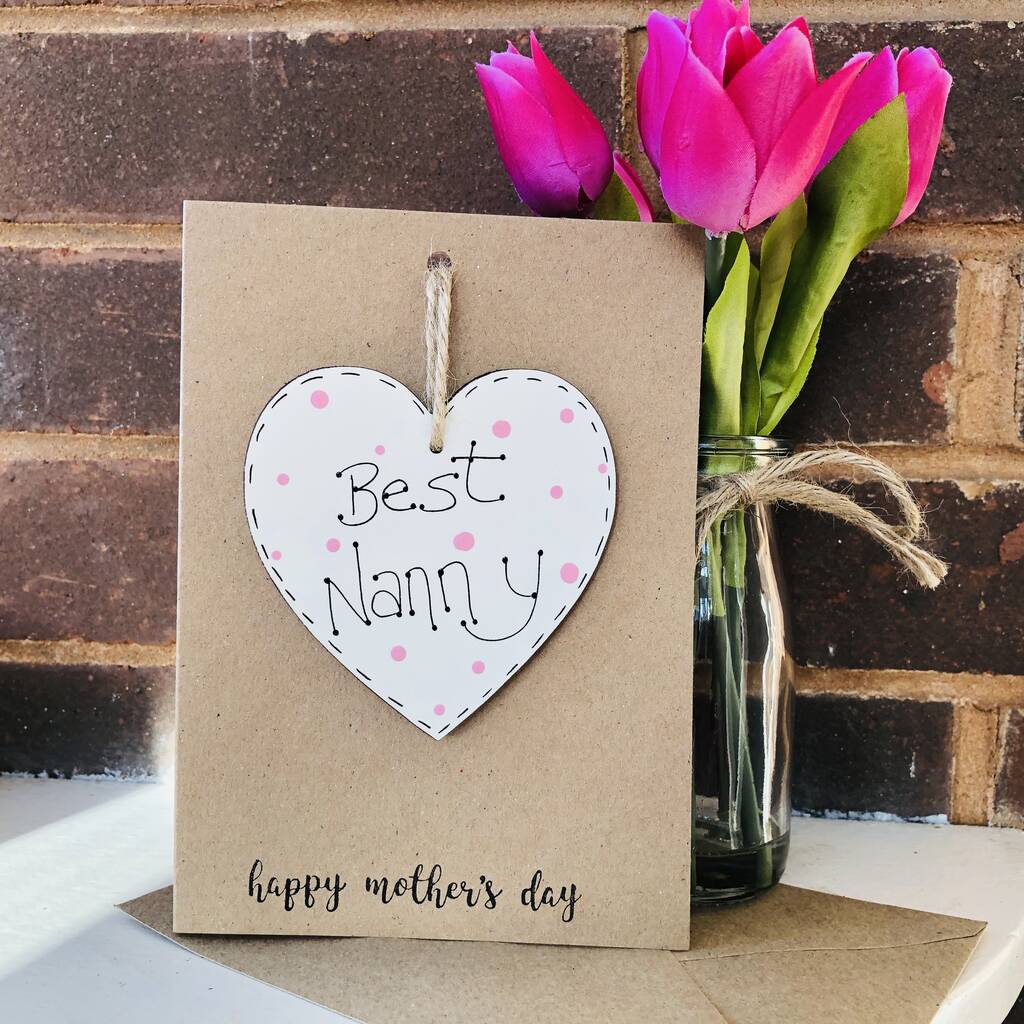Personalised Mother's Day Nanny Wooden Keepsake Card By Craft Heaven ...