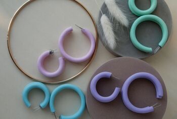 Pastel Hoop Earrings, 2 of 9