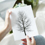 Black And White Tree Silhouette Print, thumbnail 4 of 5