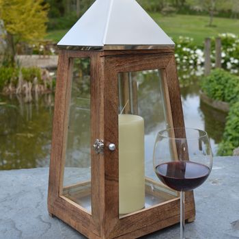 Wooden Candle Lantern, 6 of 8