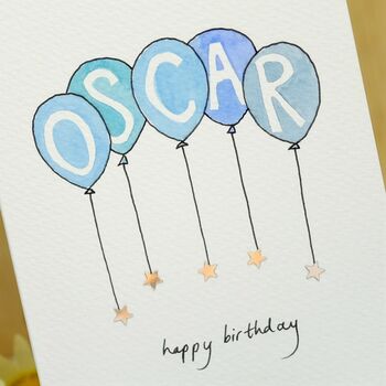 Personalised Handmade Birthday Balloons Card, 11 of 12