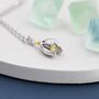 Snowdrop Flower Pendant Necklace In Sterling Silver, thumbnail 4 of 11