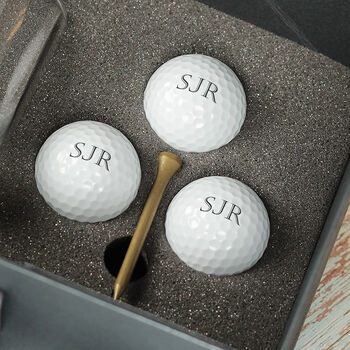 Golfer Dictionary Definition Whiskey Glass And Golf Balls Gift Set, 2 of 4