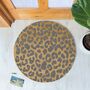 Circular Leopard Print Doormat, thumbnail 3 of 4