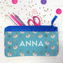 Personalised Tropical Sloths Fabric Pencil Case, thumbnail 2 of 11