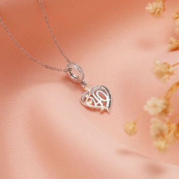40th Birthday Necklace – Silver Heart Pendant, Love You Forever, 3 of 5
