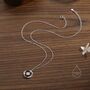 Sterling Silver Genuine Moissanite And Mobius Circle Pendant Necklace, thumbnail 3 of 10