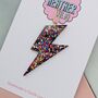 Rainbow Lightning Bolt Glitter Resin Christmas Decoration, thumbnail 2 of 4
