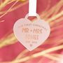 Personalised Our First Christmas Newlywed Decoration, thumbnail 5 of 6