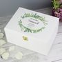 Personalised Botanical Wooden Wedding Keepsake Box, thumbnail 1 of 3