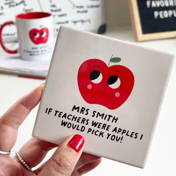 Personalised Good Apple Teacher Mug Thank You Gift, 5 of 5