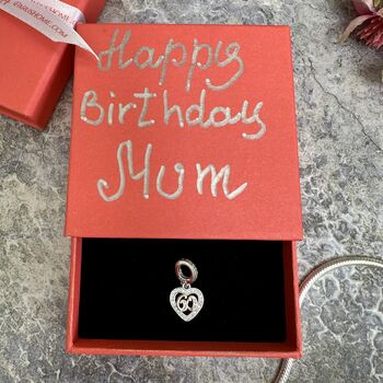 60th Birthday Charm Personalised Silver Gift For Her, 8 of 9