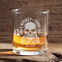 Personalised Skull And Roses Engraved Whiskey Glass, thumbnail 2 of 6