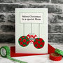 'Christmas Baubles' Personalised Christmas Card, thumbnail 1 of 4
