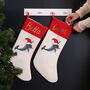 Personalised Festive Narwhal Christmas Stocking, thumbnail 1 of 7
