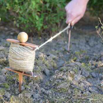 Steel Copper Plated Garden String Line Row Marker Gift, 3 of 3