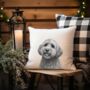 Cockerpoo Dog Faux Suede Cushion, thumbnail 1 of 5