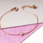 Solitaire Sterling Silver Or Gold Plated Bracelet, thumbnail 3 of 11