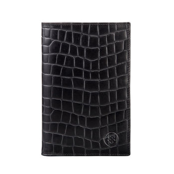 Mens Leather Long Jacket Wallet.'The Pianillo Croco', 5 of 11