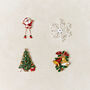 Soft Knit Poncho And Festive Magnetic Brooch Set, thumbnail 8 of 10