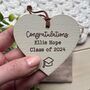Personalised Congratulations Class Of Wooden Heart Sign, thumbnail 1 of 3