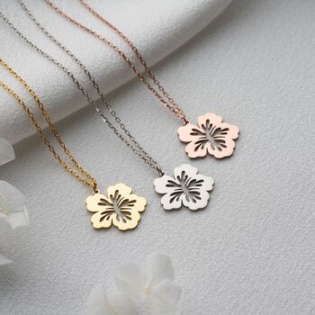 Tropical Hibiscus Flower Necklace, 8 of 11