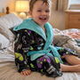 Personalised Kids Gaming Dressing Gown Hooded Robe, thumbnail 1 of 6