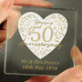 Personalised 50th Anniversary Crystal Keepsake, thumbnail 2 of 3