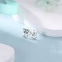 Sterling Silver Schnauzer Dog Stud Earrings In Oxidised, thumbnail 4 of 11