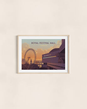 Royal Festival Hall London Travel Poster Art Print, 2 of 8