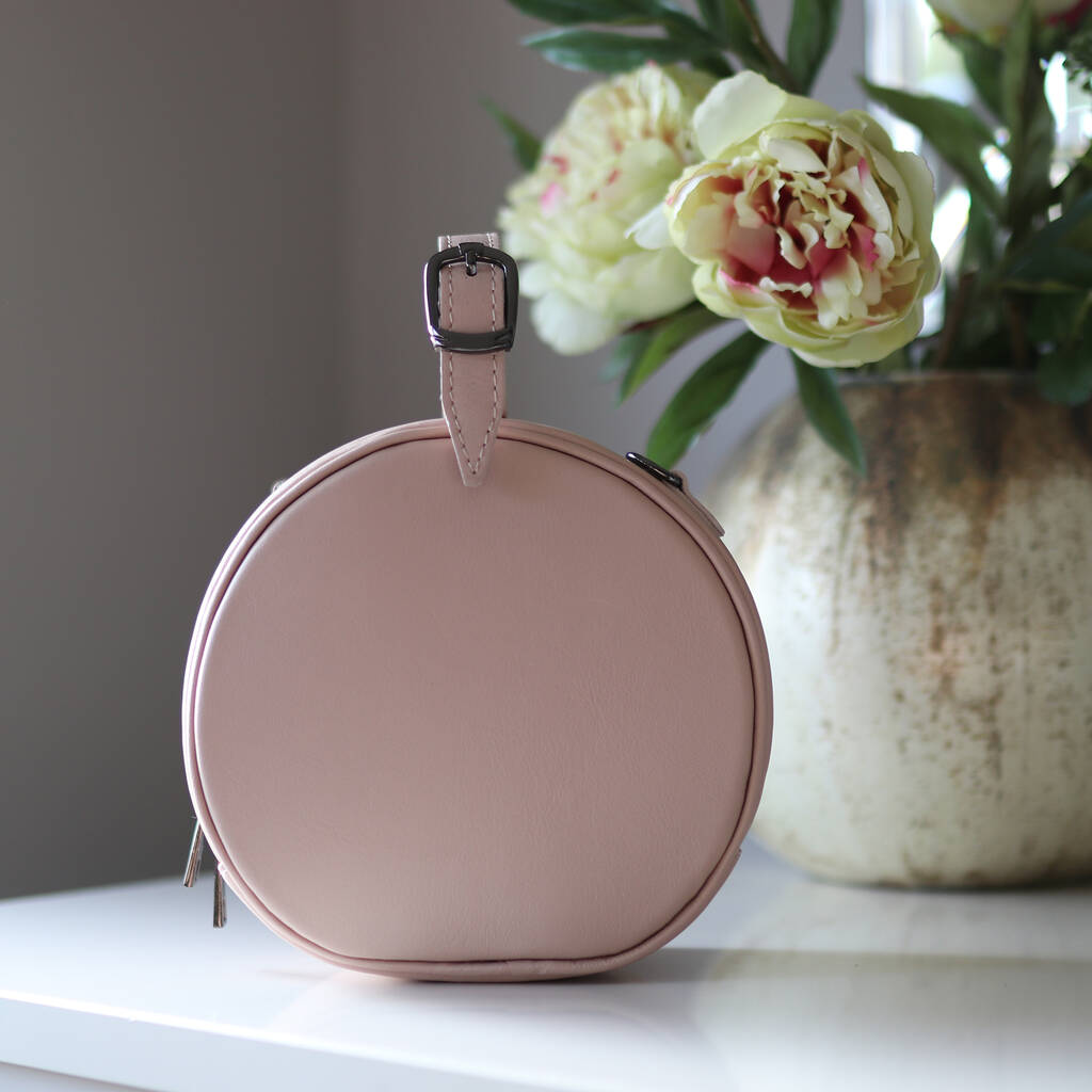 Leather Mini Round Hat Box Bag By The Leather Store