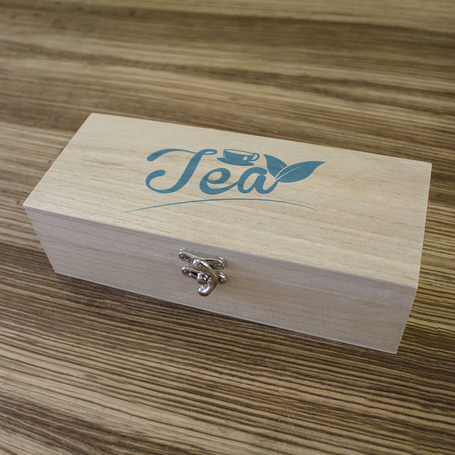 customised wooden tea box three compartment by timbergram